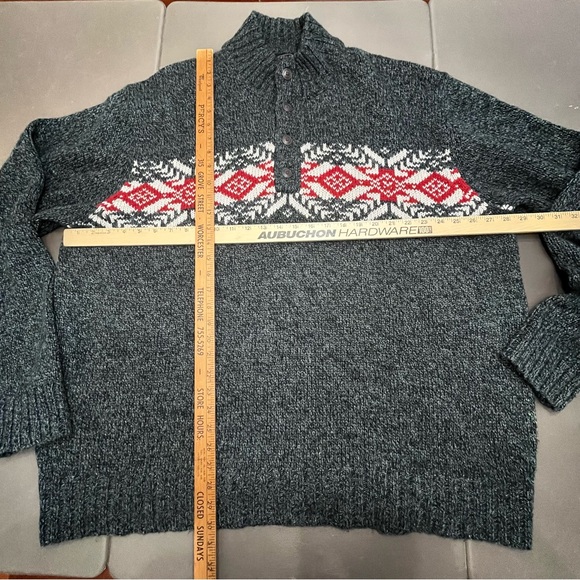 IZOD Sweater Wool Blend Fair Isle Xmas Holidays Chunky Grandpa Men’s 3XLT - Picture 2 of 7